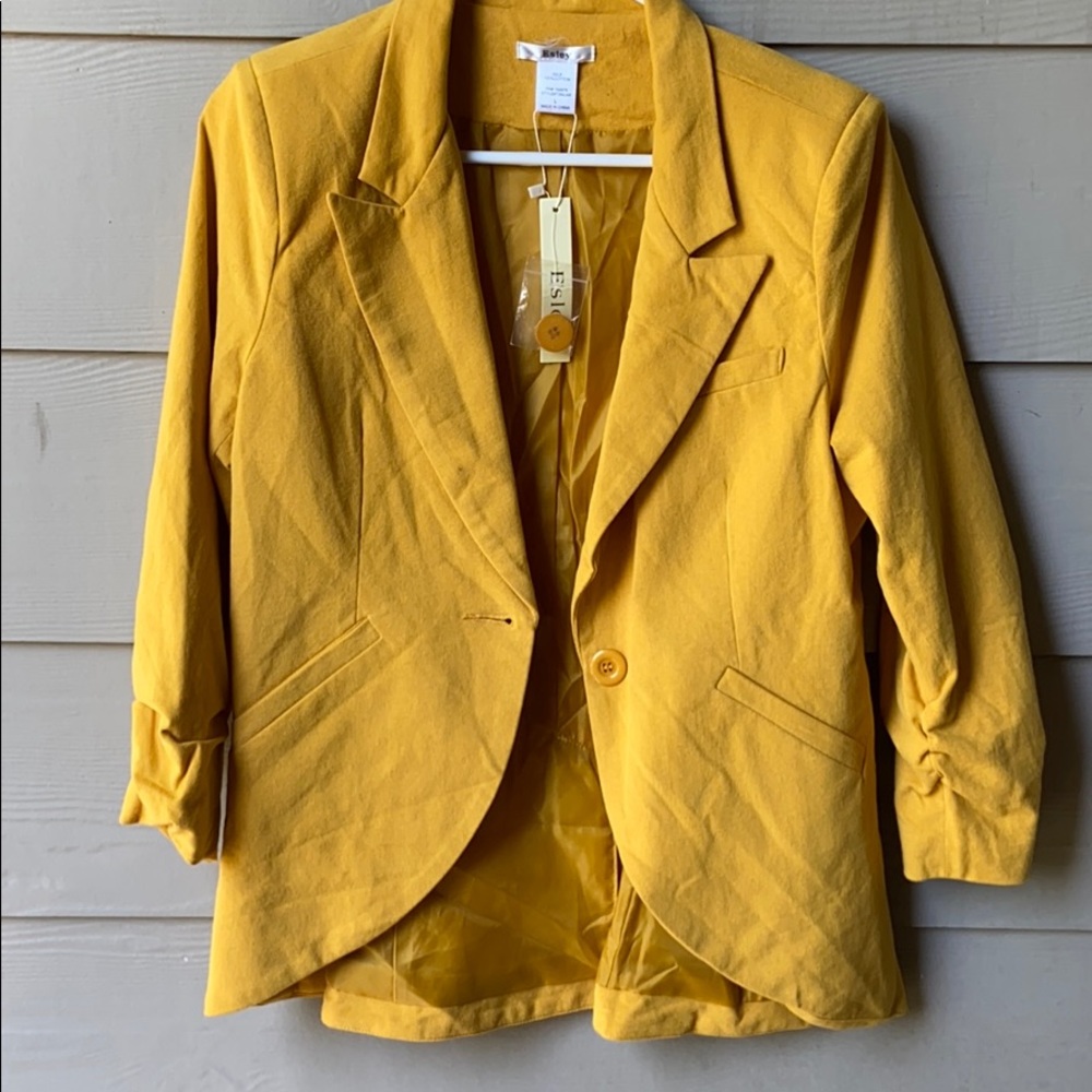 Mustard color blazer